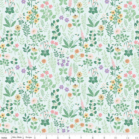 Anne with an E Meadow Blue Quilt Fabric