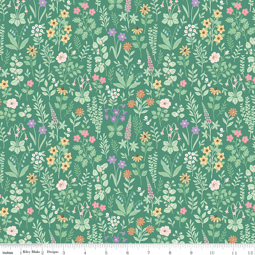 Anne with an E Meadow Green Quilt Fabric
