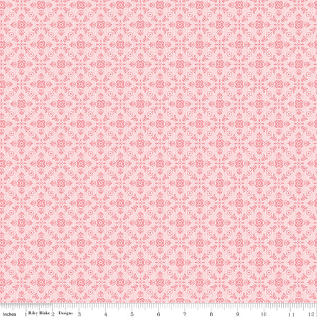 Anne with an E Geometric Pink Quilt Fabric