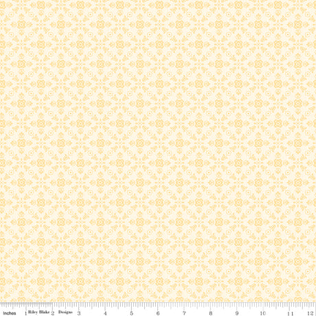 Anne with an E Geometric Yellow Quilt Fabric