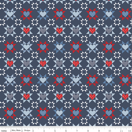 Hooray for the USA Quilt Denim Quilt Fabric