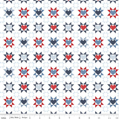 Hooray for the USA Quilt White Quilt Fabric