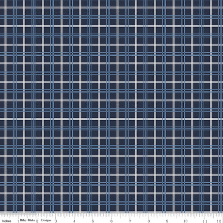 Hooray for the USA Plaid Navy Quilt Fabric
