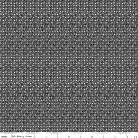 Pumpkin & Licorice Leaves Grid Shadow by Pumpkin & Licorice — Lori Holt