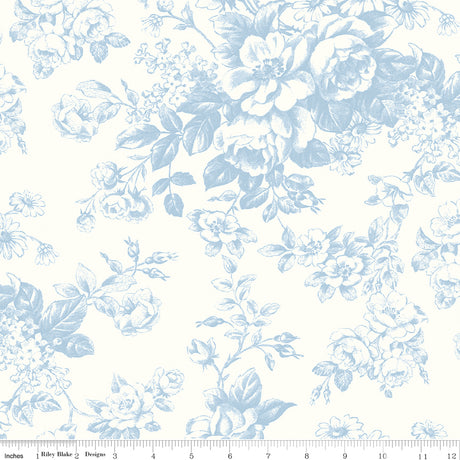 Rosewater Cottage Toile Delight Blue
