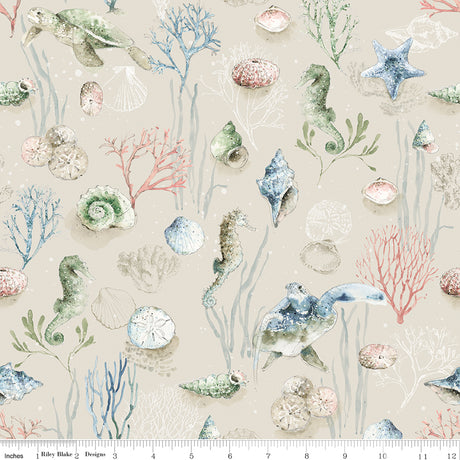 Sea Echoes Main Beige Quilt Fabric