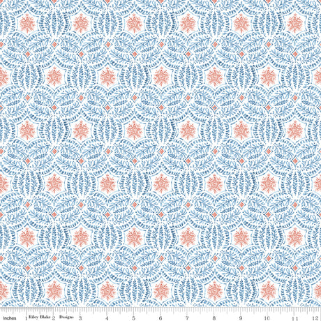 Sea Echoes Starfish Coral Quilt Fabric