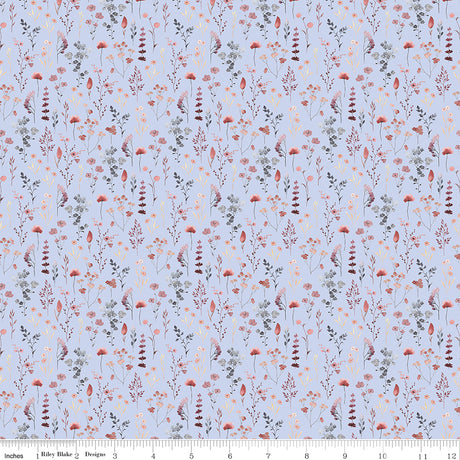 Twilight on the Prairie Wildflowers Haze Quilt Fabric