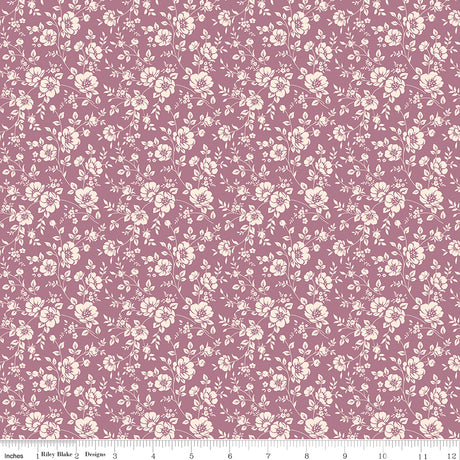 Twilight on the Prairie Silhouettes Mauve Quilt Fabric