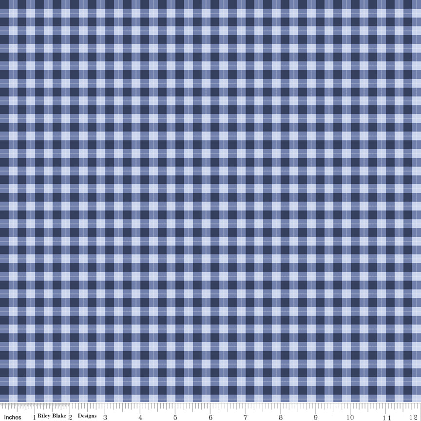 Twilight on the Prairie Plaid Navy Quilt Fabric