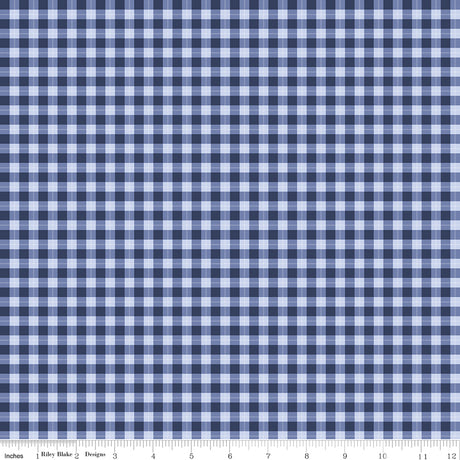 Twilight on the Prairie Plaid Navy Quilt Fabric