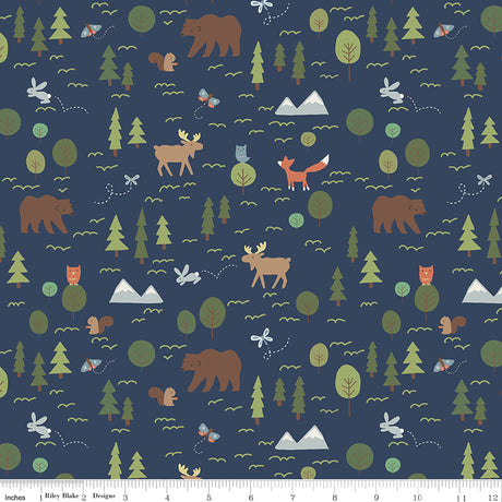 Upper Pines Main Navy Quilt Fabric