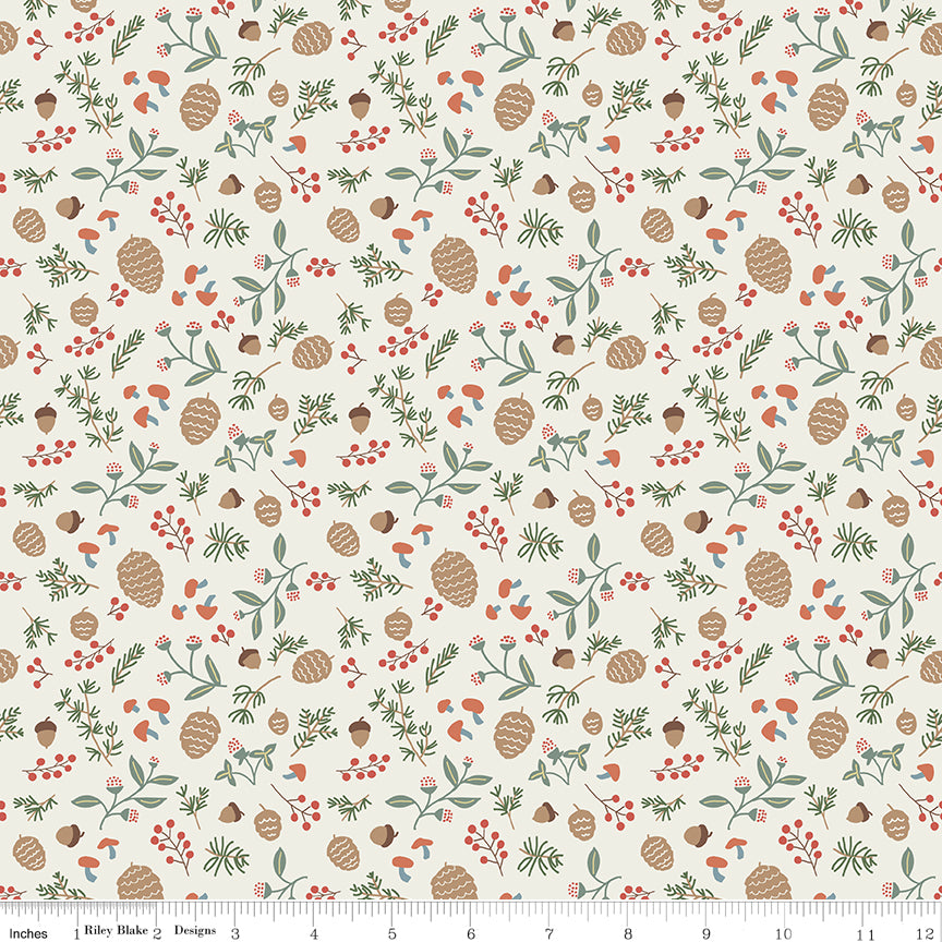 Upper Pines Forage Cream Quilt Fabric