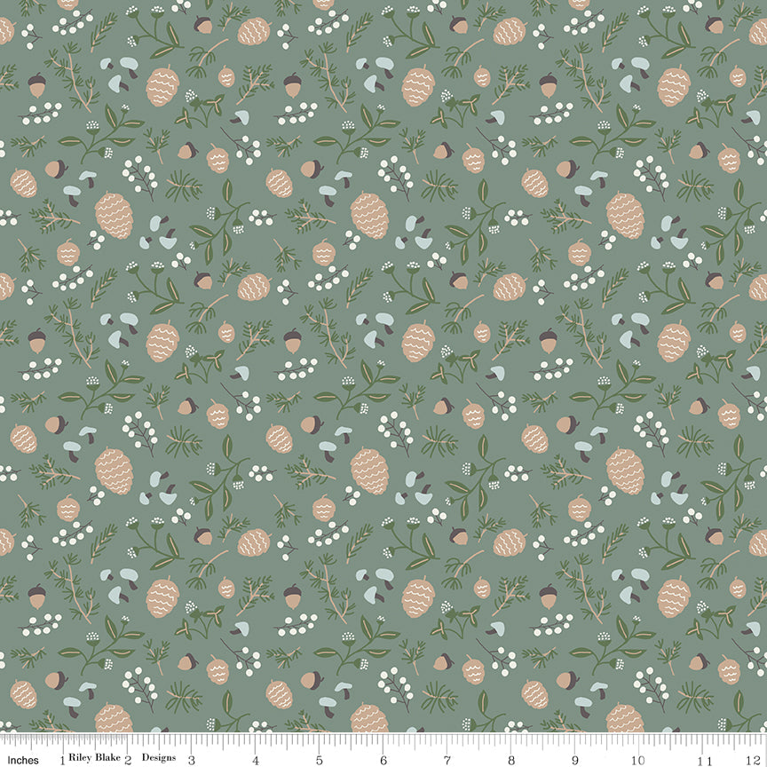 Upper Pines Forage Green Quilt Fabric