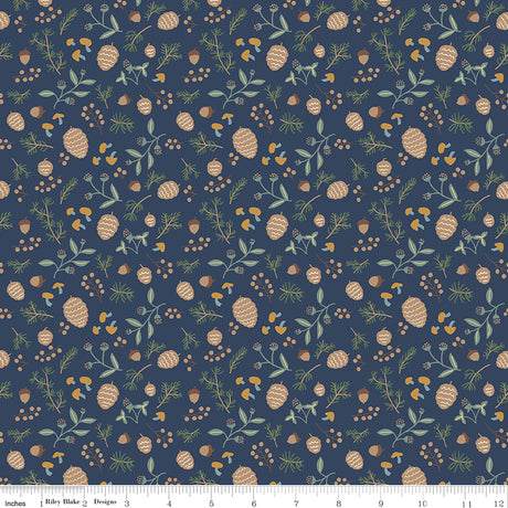 Upper Pines Forage Navy Quilt Fabric