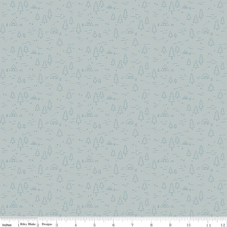 Upper Pines Campground Chambray Quilt Fabric