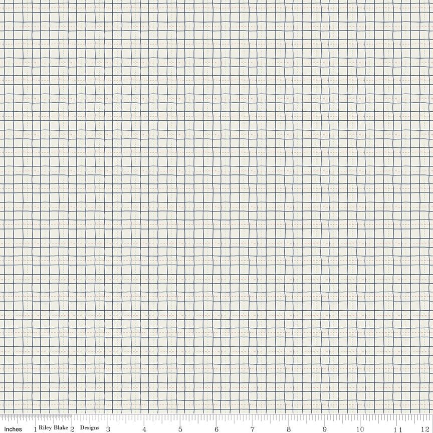 Upper Pines Plaid Cream Quilt Fabric