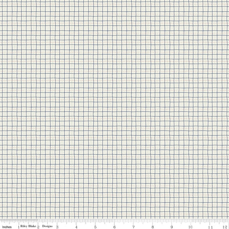 Upper Pines Plaid Cream Quilt Fabric