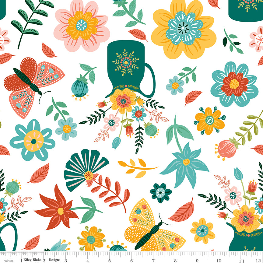 Folk Floral Main White by Folk Floral — Diane Labombarbe