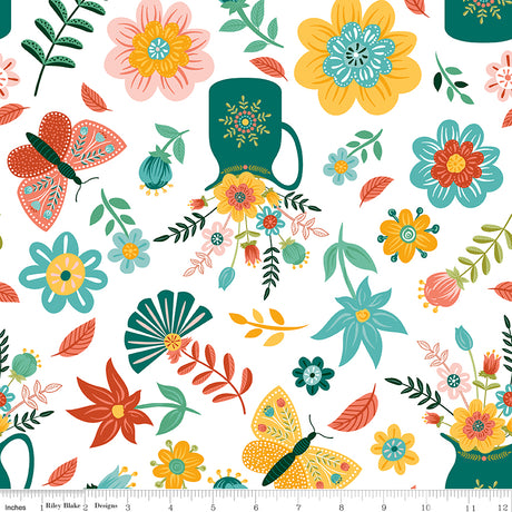 Folk Floral Main White by Folk Floral — Diane Labombarbe