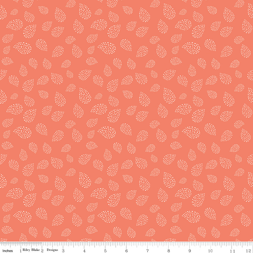 Folk Floral Tear Drops Salmon by Folk Floral — Diane Labombarbe