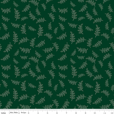 Folk Floral Sprigs Pine Valley by Folk Floral — Diane Labombarbe