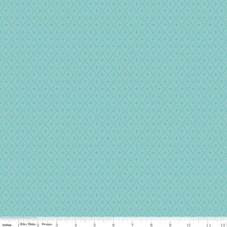 Folk Floral Diamonds Aqua by Folk Floral — Diane Labombarbe