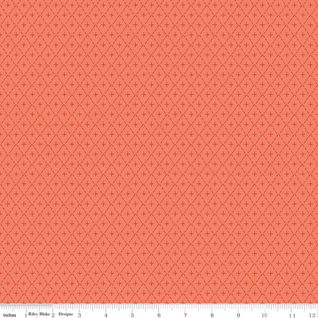 Folk Floral Diamonds Salmon by Folk Floral — Diane Labombarbe