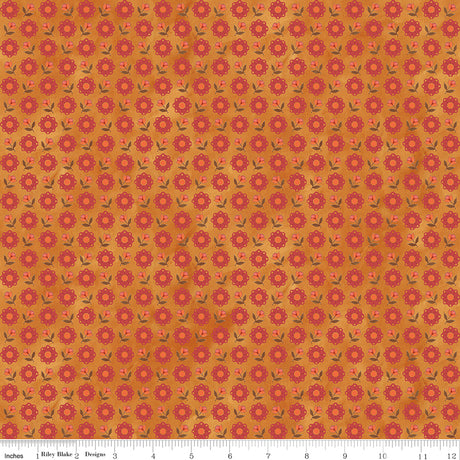 Feels Like Fall Bittersweet Pumpkin Quilt Fabric - Riley Blake Designs - Teresa Kogut