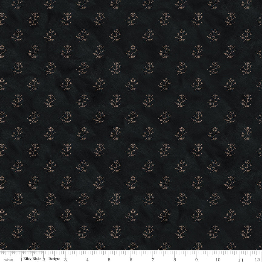 Feels Like Fall Floral Black Quilt Fabric by Feels Like Fall — Teresa Kogut