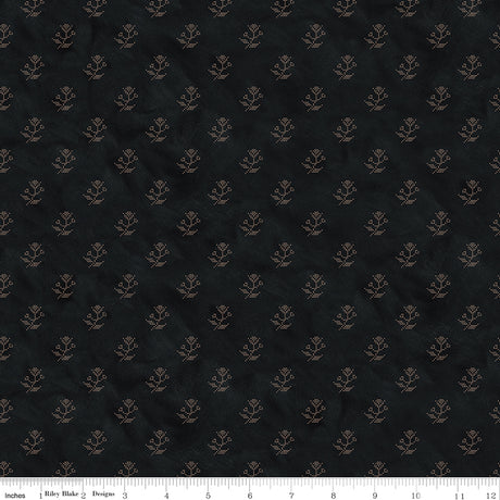 Feels Like Fall Floral Black Quilt Fabric - Riley Blake Designs - Teresa Kogut
