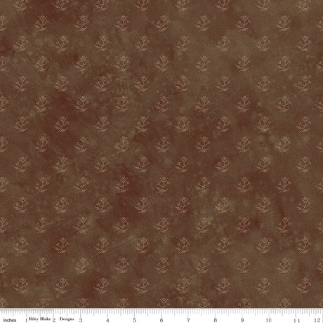 Feels Like Fall Floral Brown Quilt Fabric - Riley Blake Designs - Teresa Kogut