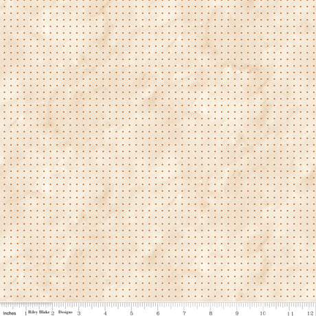 Feels Like Fall Polka Dots Cream Quilt Fabric - Riley Blake Designs - Teresa Kogut