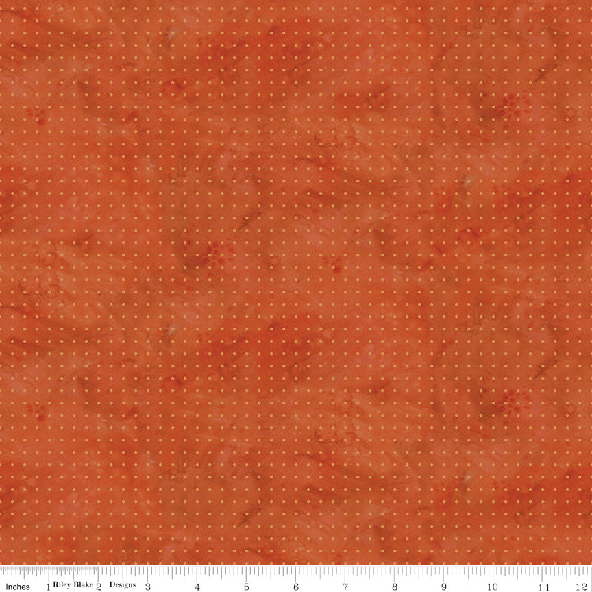 Feels Like Fall Polka Dots Dark Pumpkin Quilt Fabric by Feels Like Fall — Teresa Kogut