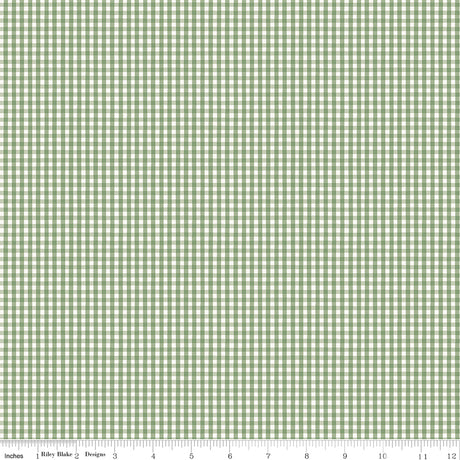 Little Garden Path Gingham Green Quilt Fabric by Little Garden Path — Lisa Audit