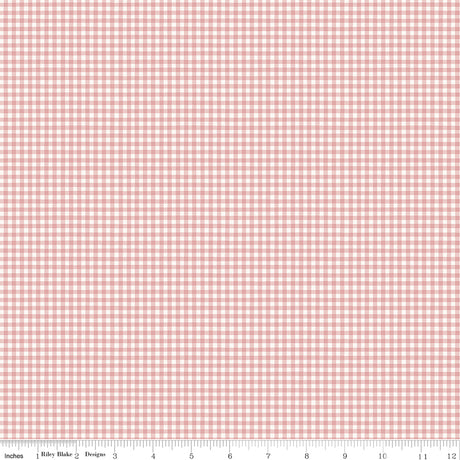 Little Garden Path Gingham Pink Quilt Fabric by Little Garden Path — Lisa Audit