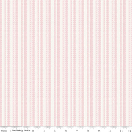 Little Garden Path Ribbon Pink Quilt Fabric by Little Garden Path — Lisa Audit