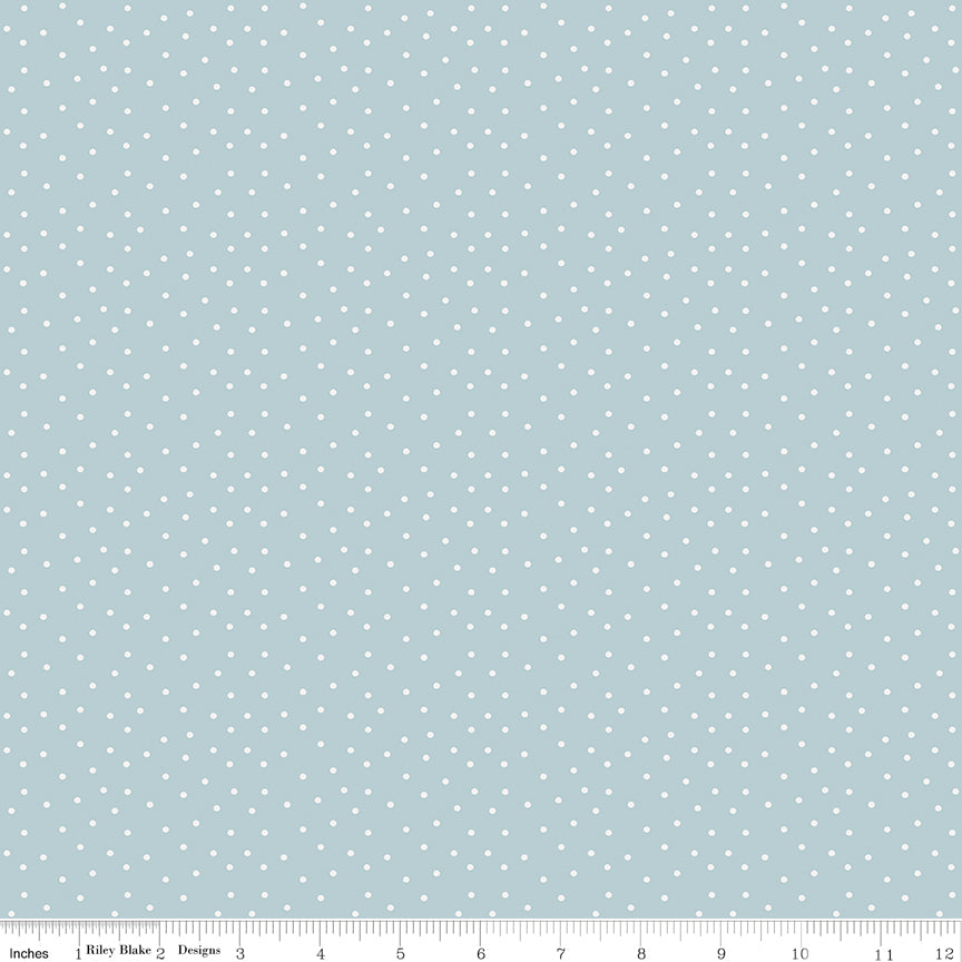 Little Garden Path Dots Blue Quilt Fabric by Little Garden Path — Lisa Audit
