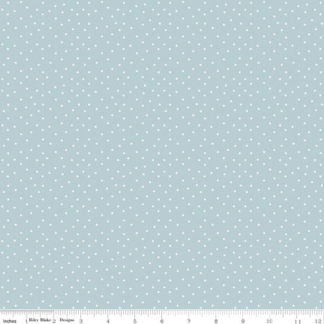 Little Garden Path Dots Blue Quilt Fabric by Little Garden Path — Lisa Audit