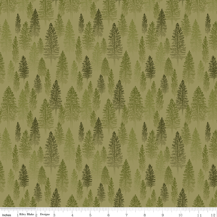 National Parks Trees Avocado Quilt Fabric by National Parks — Anderson Design Group