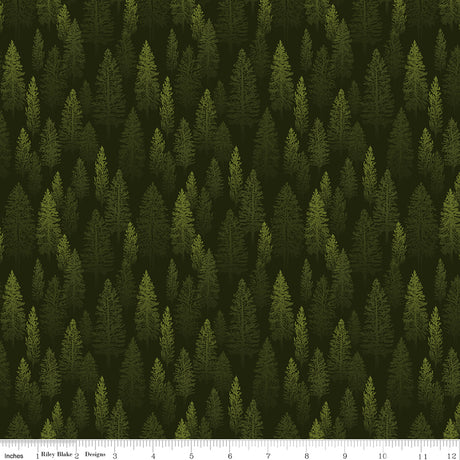 National Parks Trees Black Quilt Fabric by National Parks — Anderson Design Group