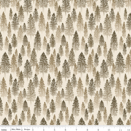 National Parks Trees Cream Quilt Fabric by National Parks — Anderson Design Group