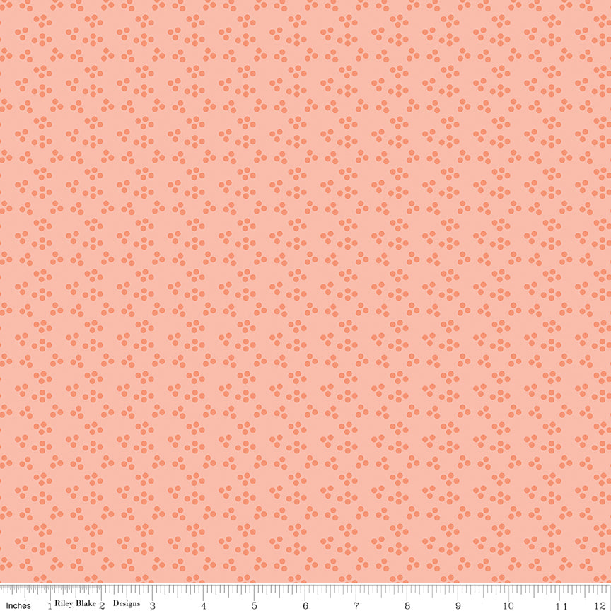Orchard Blooms Dots Blush Quilt Fabric by Liza Taylor