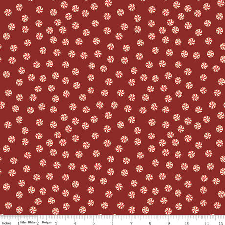 Santa's Fair Mints Red Quilt Fabric - Riley Blake Designs - Lisa Audit