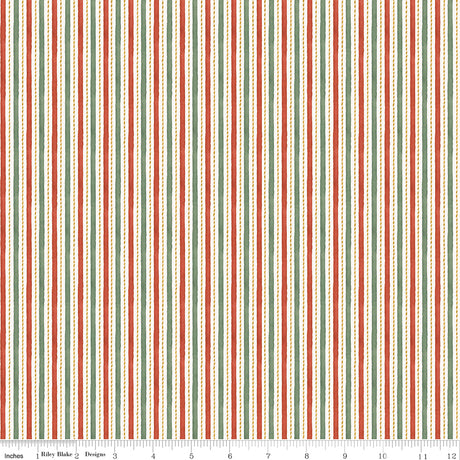 Santa's Fair Stripes Multi Quilt Fabric - Riley Blake Designs - Lisa Audit