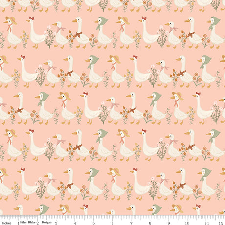 Silly Goose Goose Stroll Pink Quilt Fabric by Silly Goose — Echo Park