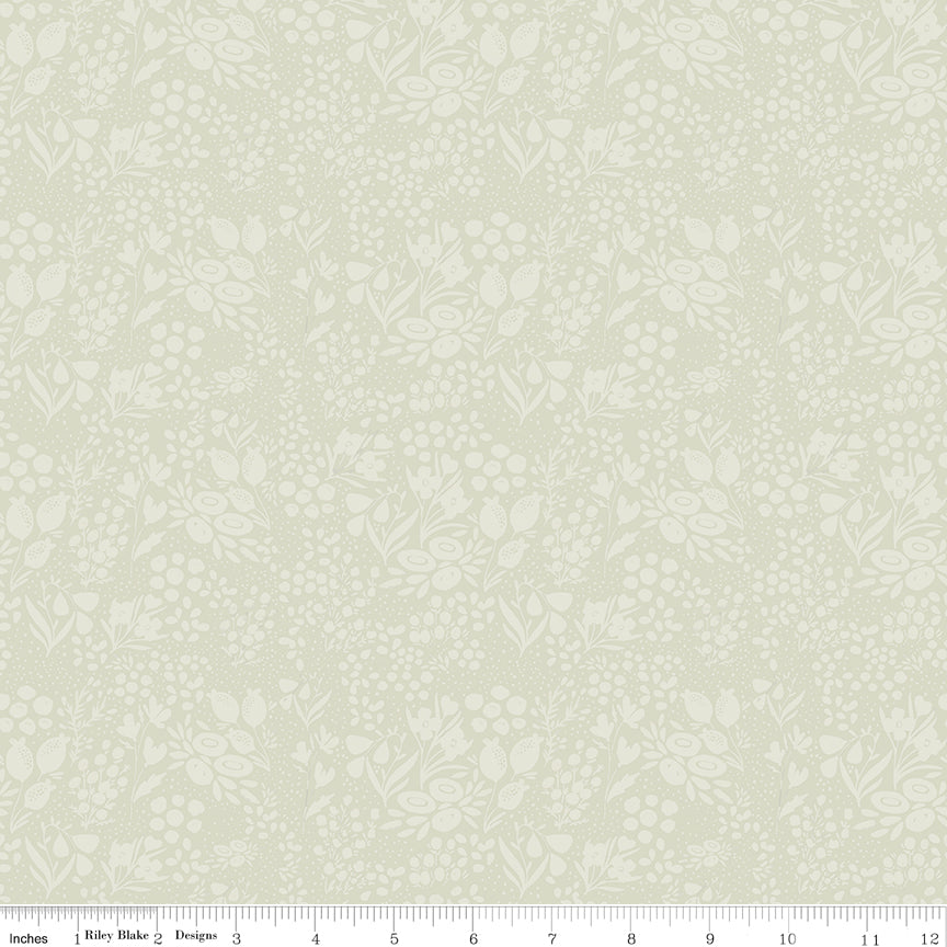 Silly Goose Tonal Floral Green Quilt Fabric by Silly Goose — Echo Park