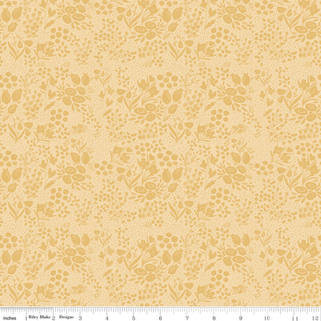Silly Goose Tonal Floral Yellow Quilt Fabric by Silly Goose — Echo Park