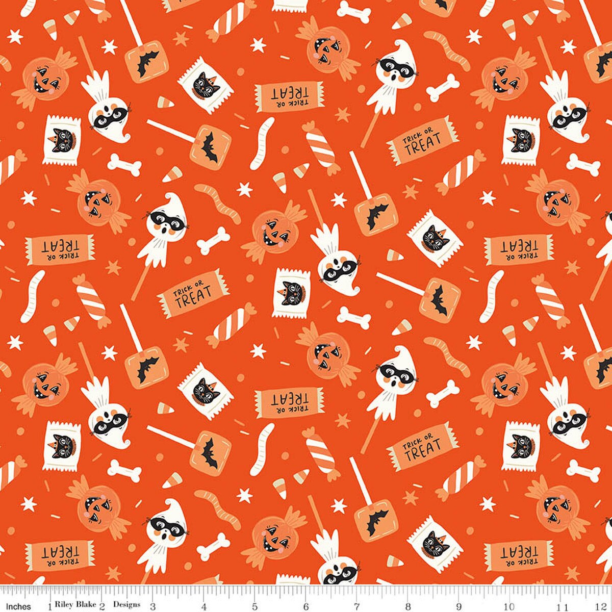 Vintage Boo Main Candy Orange Quilt Fabric by Vintage Boo — My Minds Eye
