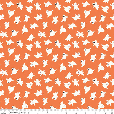 Vintage Boo Ghosts Pumpkin Quilt Fabric - Riley Blake Designs - My Minds Eye